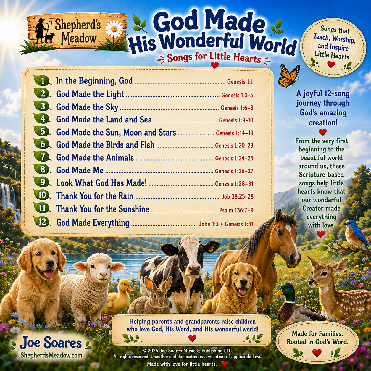 God Made His Wonderful World back cover