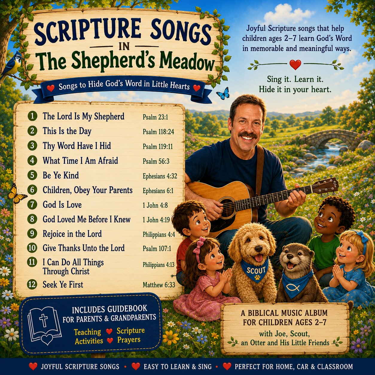 Scripture Songs in The Shepherd's Meadow back cover