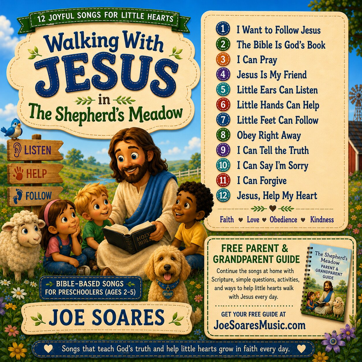 Walking With Jesus in The Shepherd's Meadow back cover